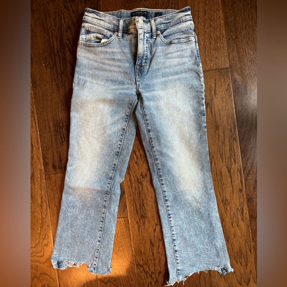 Lucky Brand Ava Mid Rise Crop Mini Bootcut Jeans